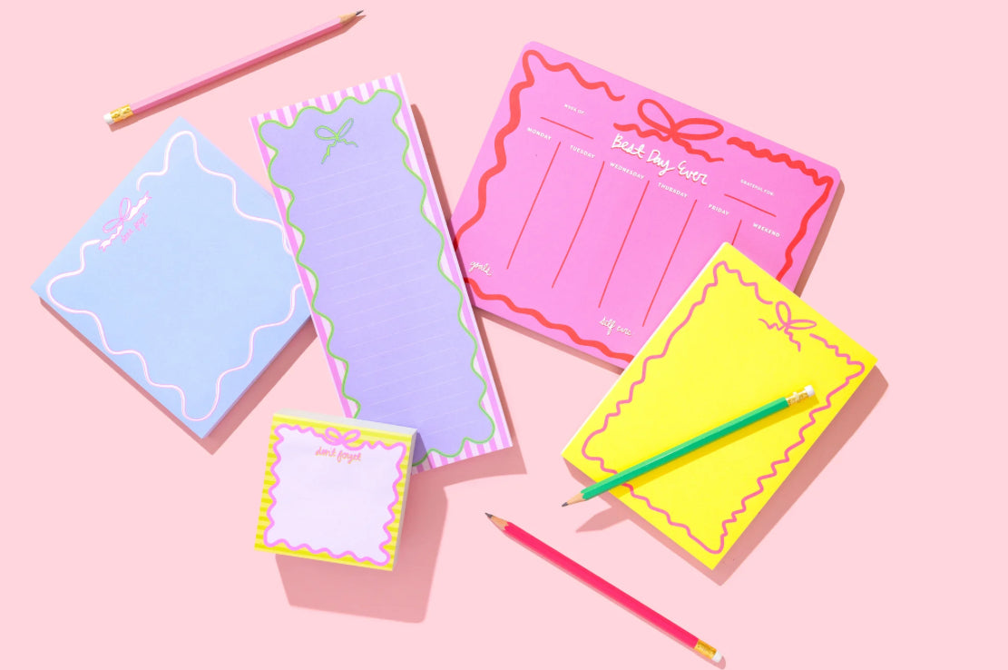 Yellow Magnet Bow Notepad
