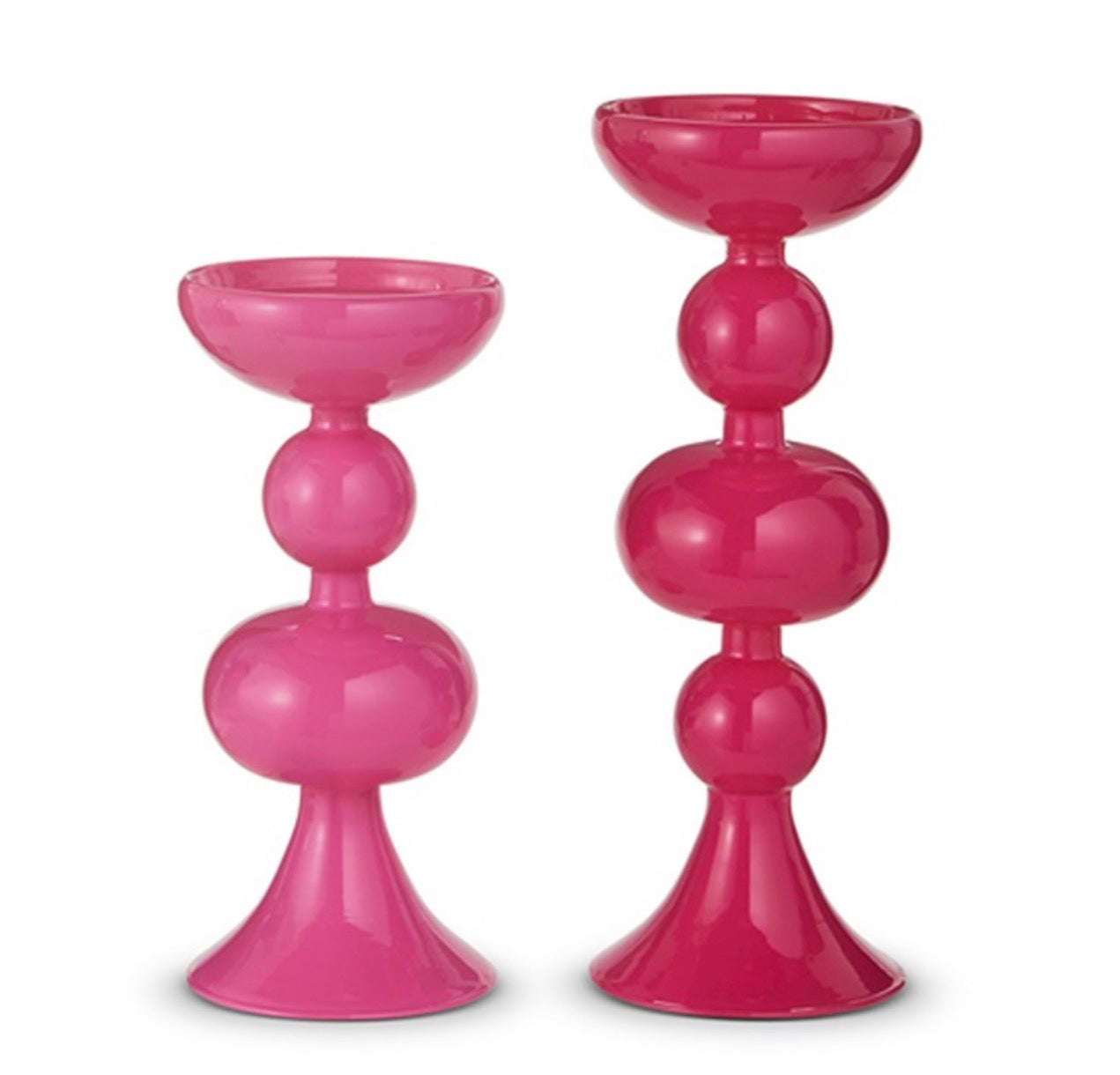 Glass Pillar Candle Holders