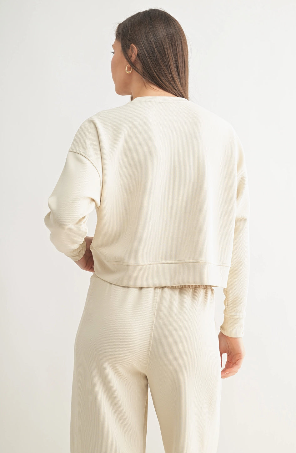 Luxe Sand Wash Rib Sweater