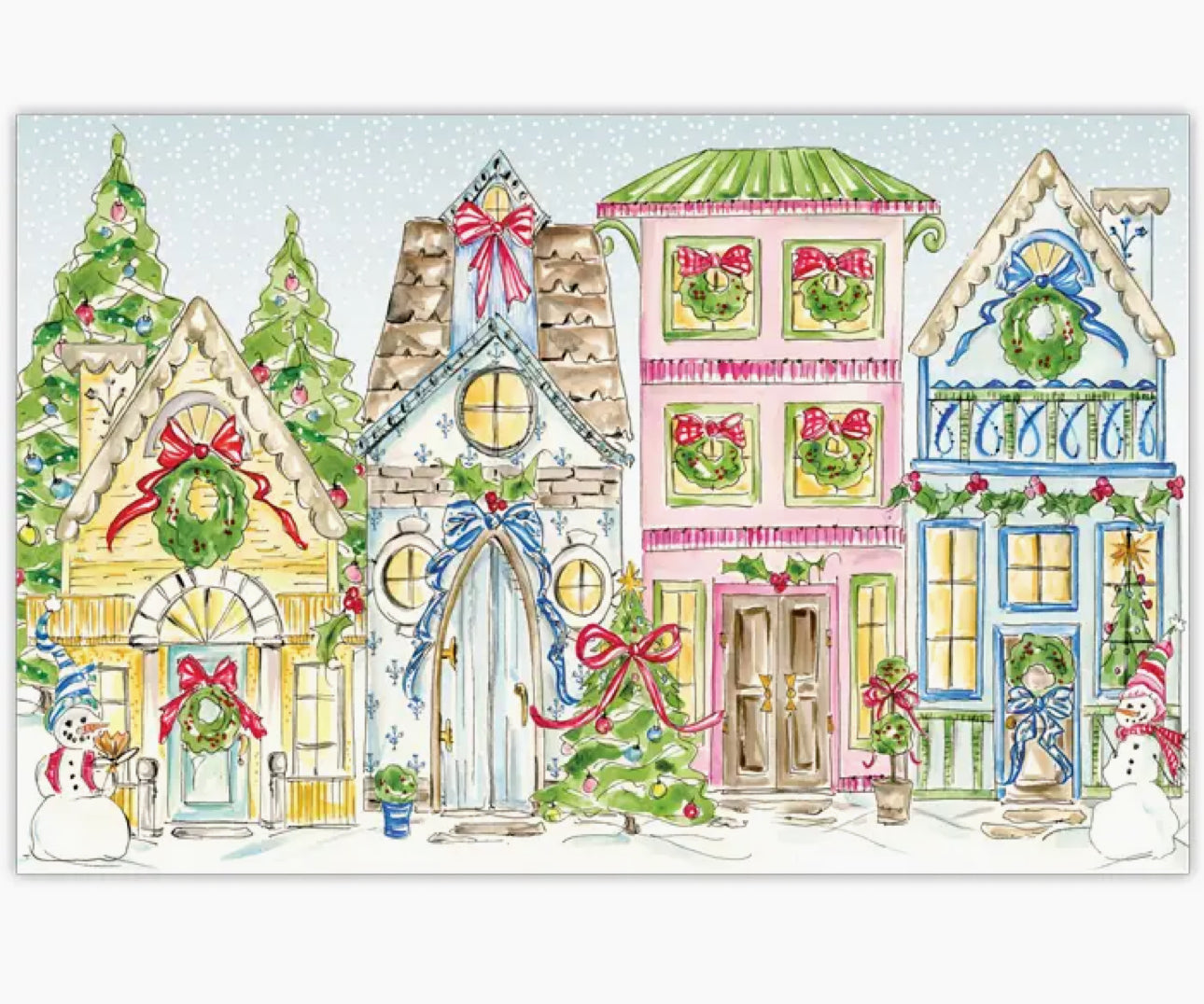 RoseanneBeck Blue Snow Village Placemat