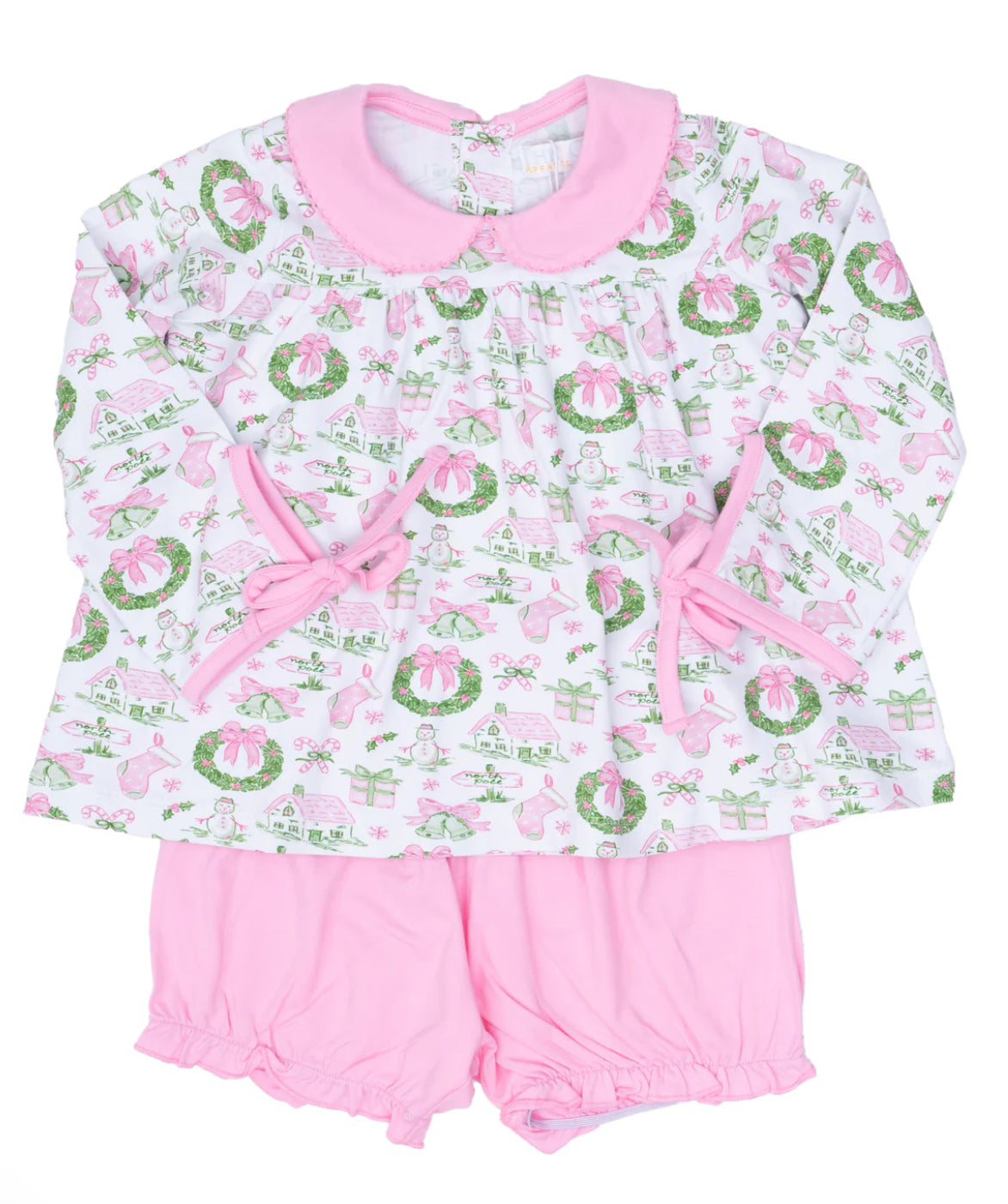 The Oaks Apparel Mary Charolette Pink Holiday Toile