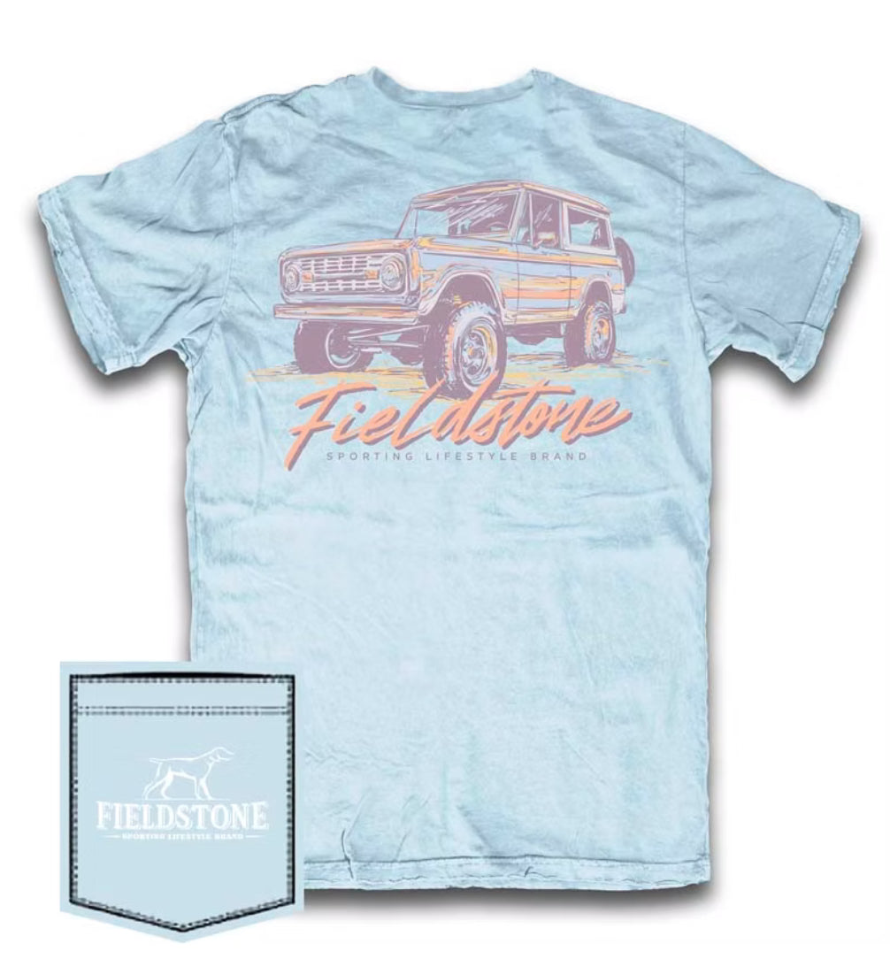 Neon Chambray Bronco Adult Tee