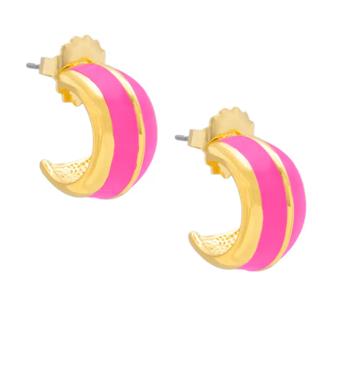 Colorful Enamel Huggie Earring