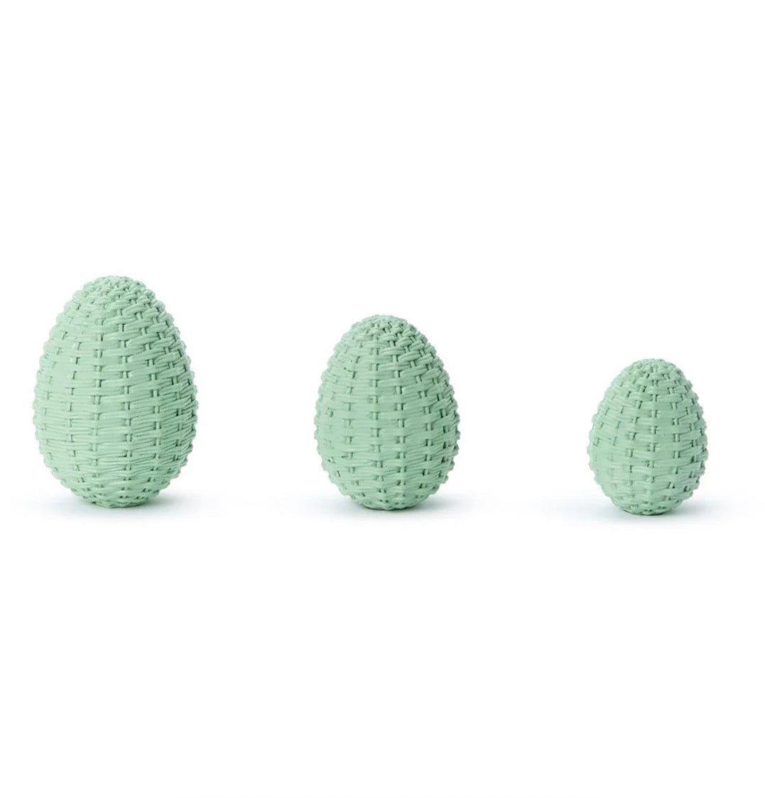 Basketweave Easter Eggs | Set of 3
