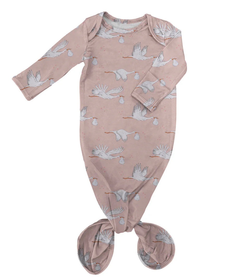 Stork Knotted Gown Pink