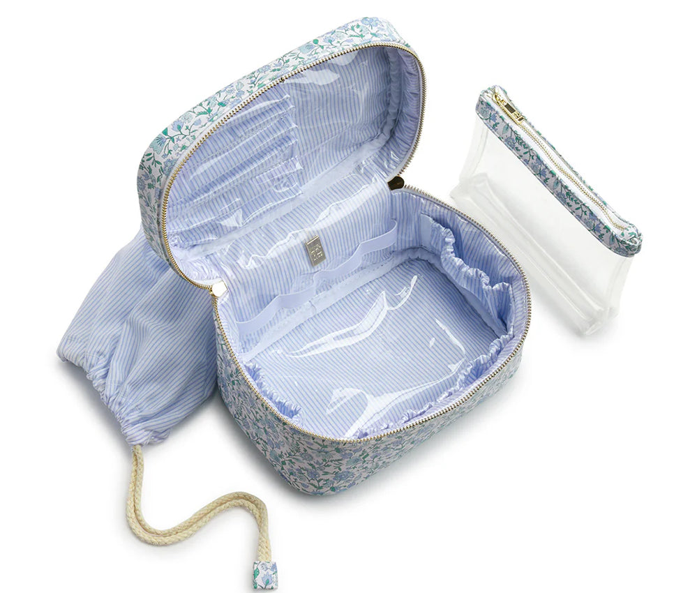 Luxe Hamptons Floral Cosmetic Train Case