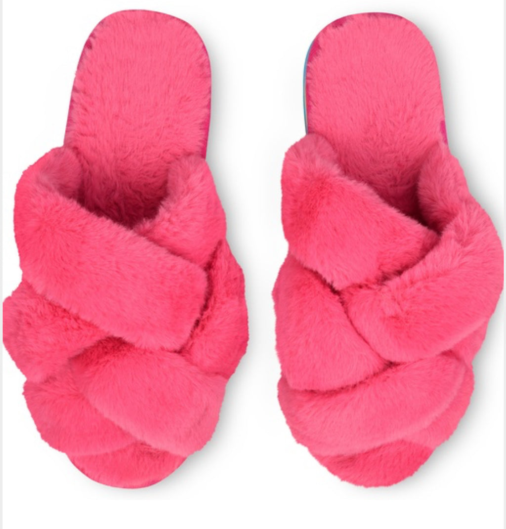 Furry Platform Slippers