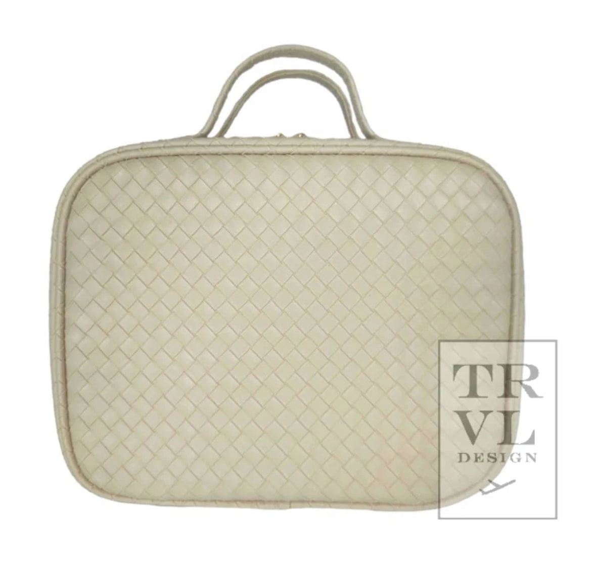 TRVL Design Woven Bisque Luxe Zip Toiletry Case