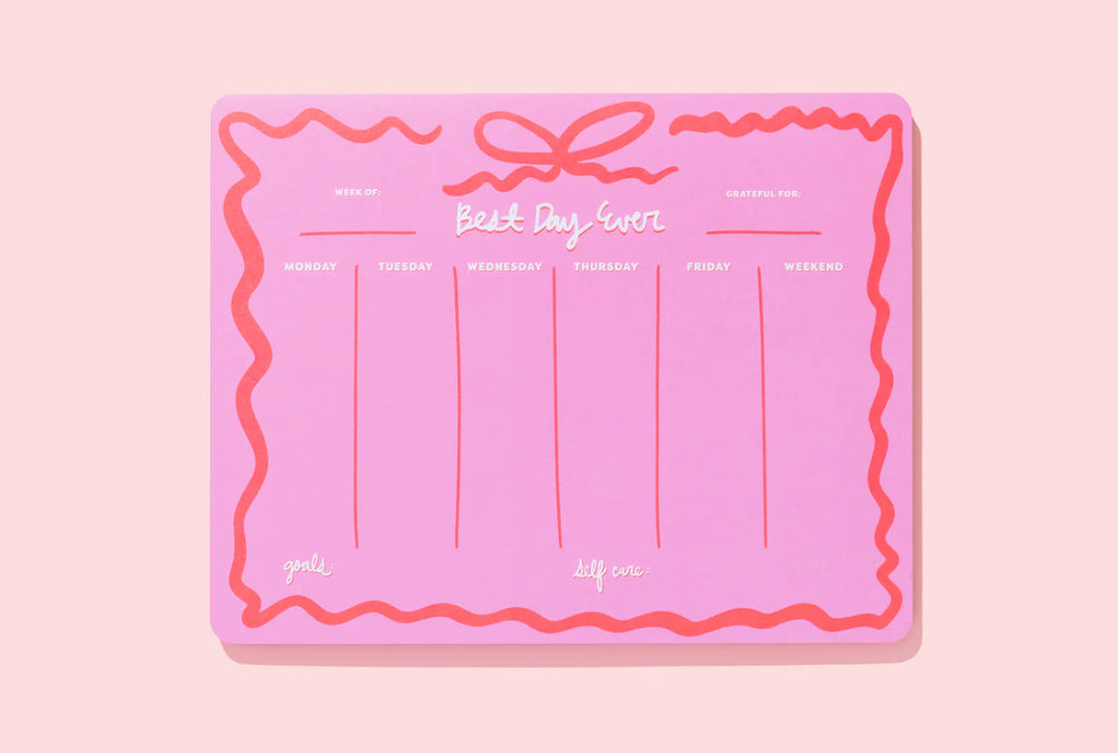 Pink Bow Weekly Planner