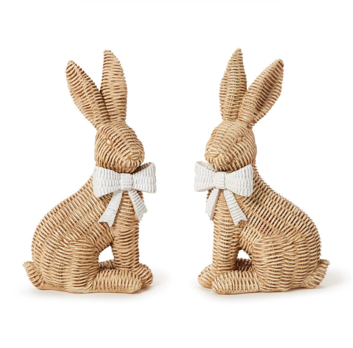 Wicker Weave Easter Bunnies | Set of 2