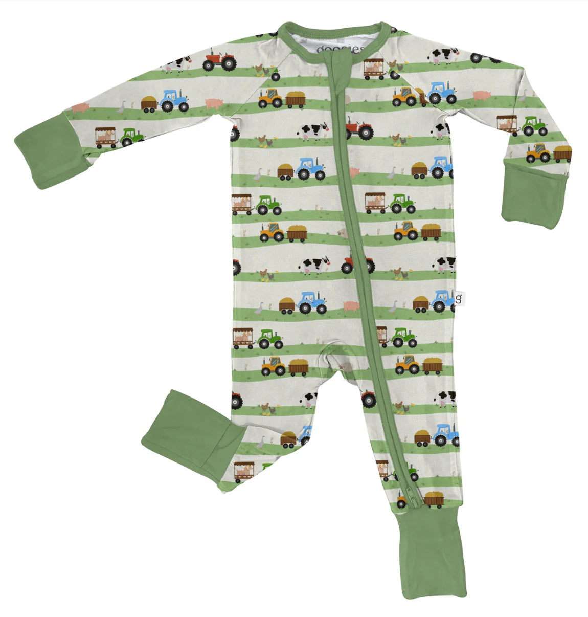 Goosies Farm Stripe Sleep Romper