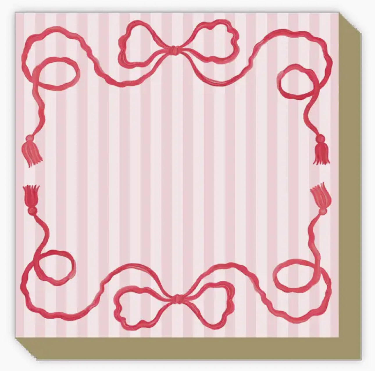 RoseanneBeck Holiday Red Bow with Tassels Luxe Notepad