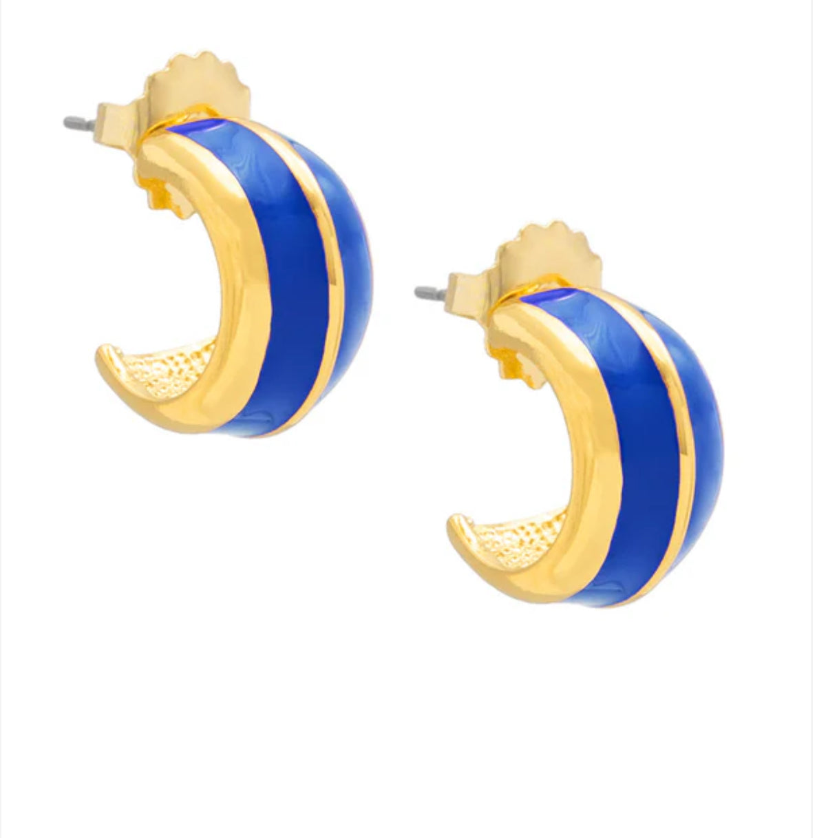 Colorful Enamel Huggie Earring