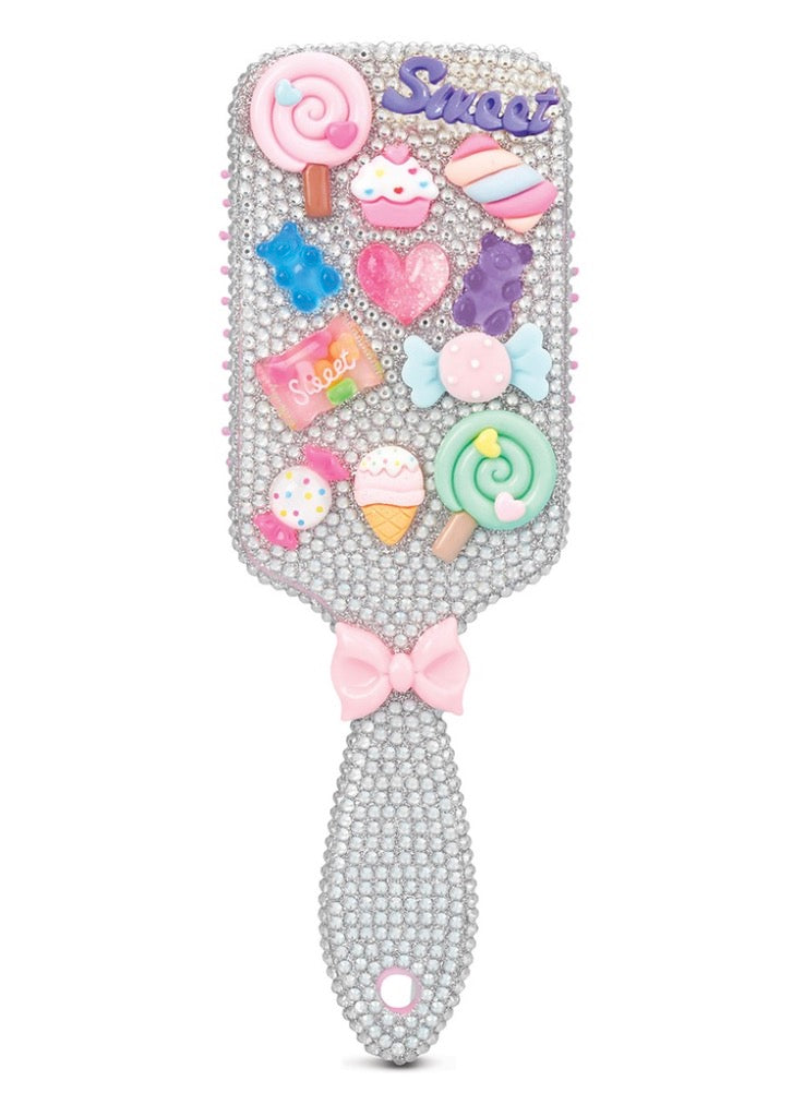 Charming Rhinestone Paddle Brush