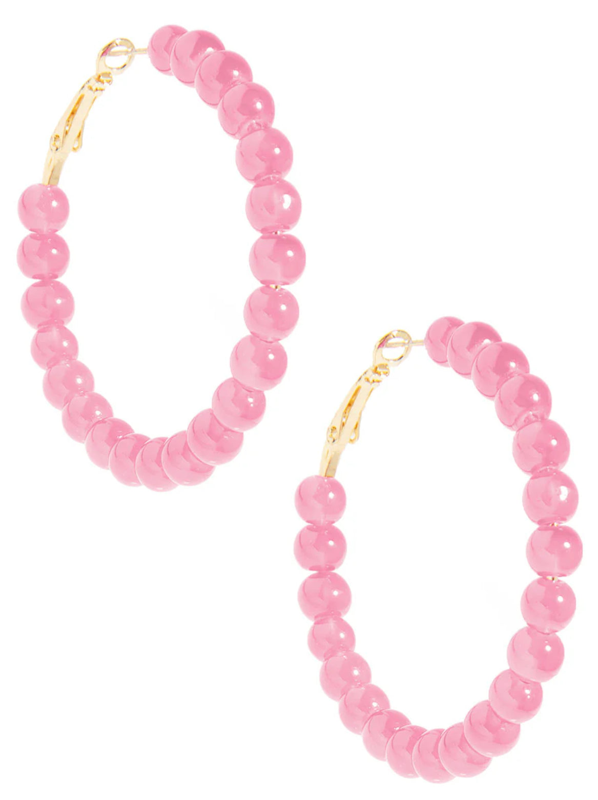 Layla Glass Bead Medium Hoop Earring