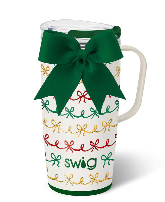 Christmas Bows Travel Mug 22oz