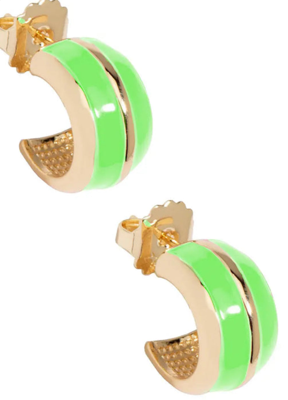 Colorful Enamel Huggie Earring