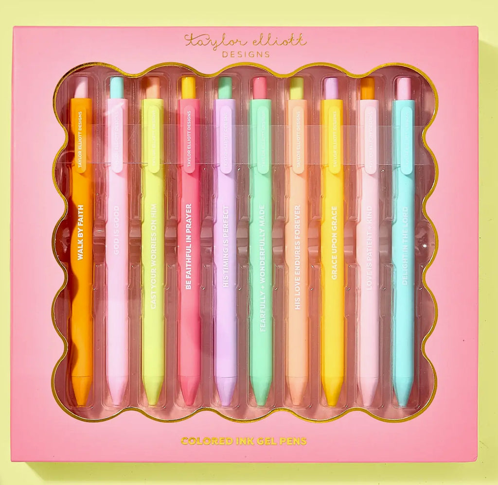 Faith Set of 10 Colored Gel Pens