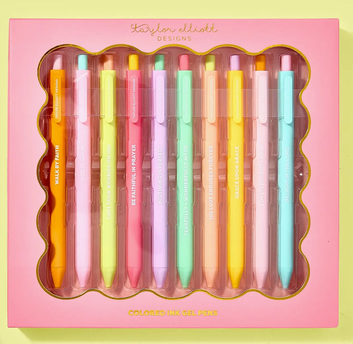 Faith Set of 10 Colored Gel Pens