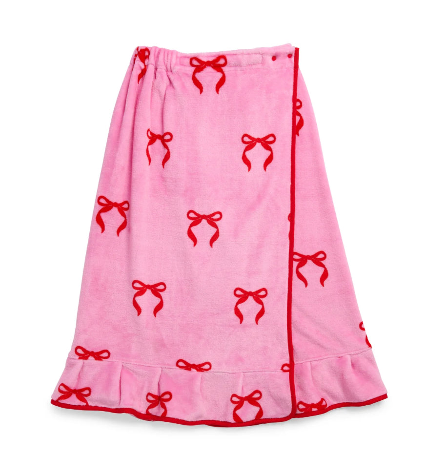 Shiraleah Bow Bath Wrap, Pink
