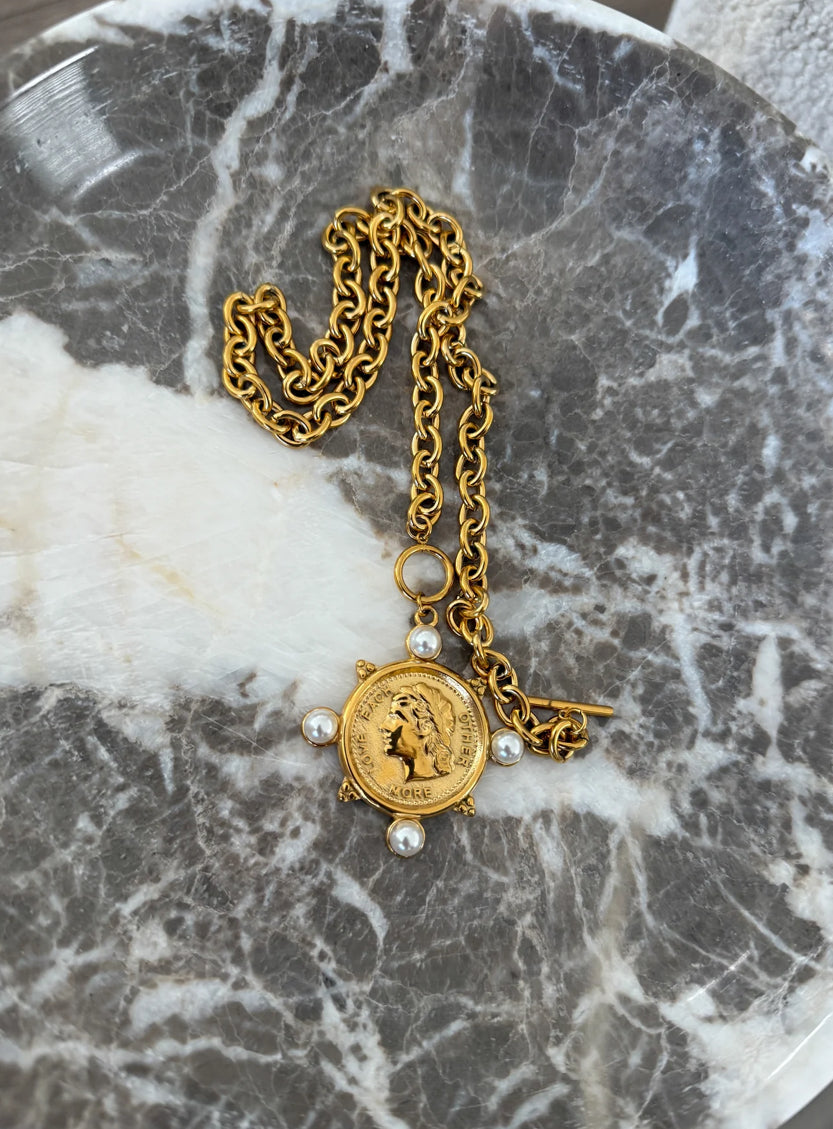 Pearl Coin Necklace