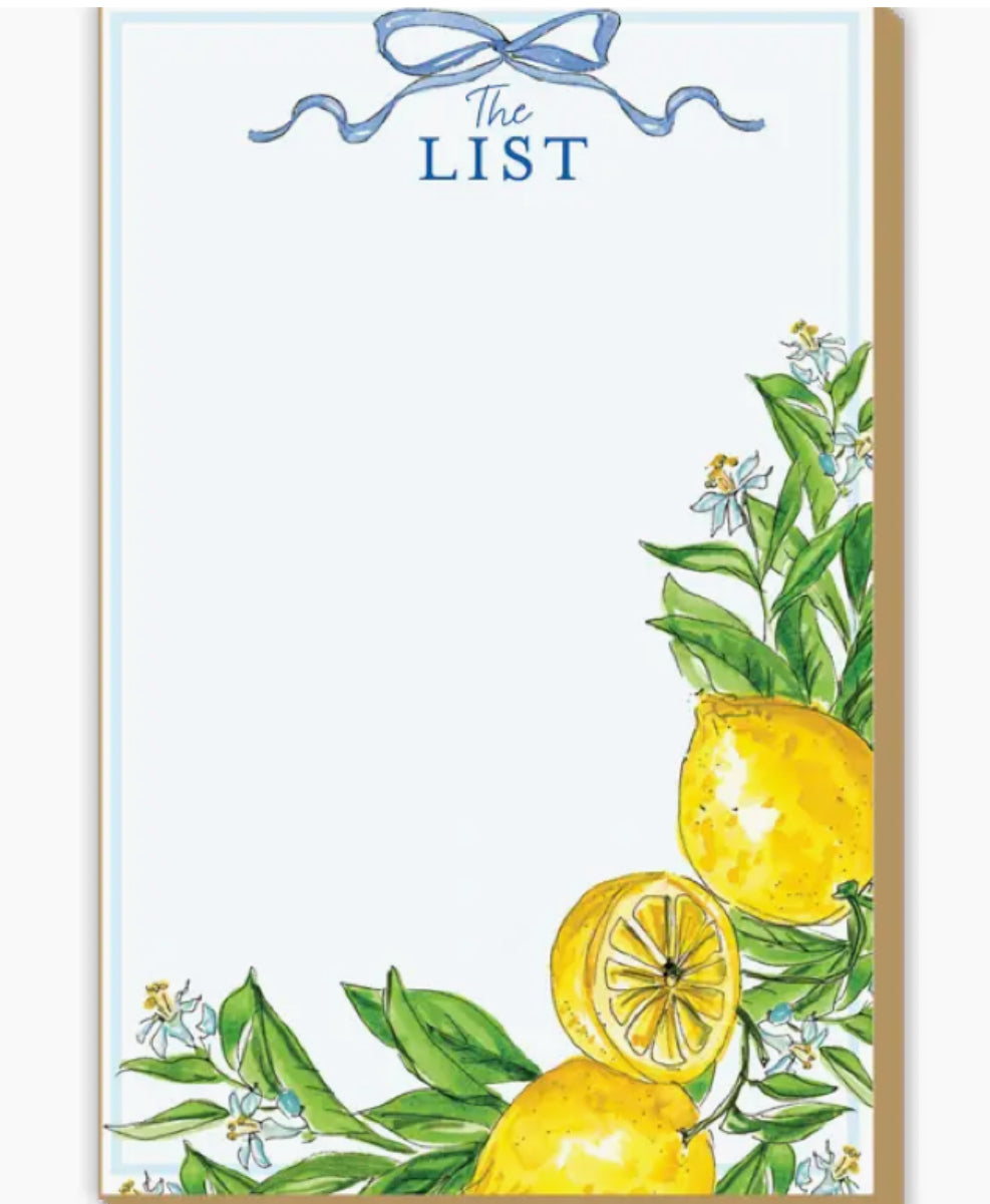 The List Lemons with Branches Large Notepad