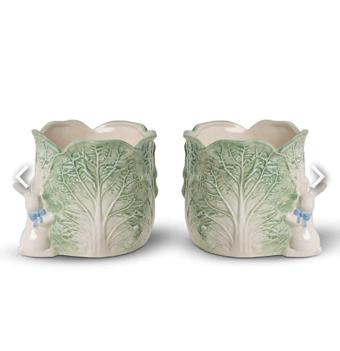 Cabbage and Bunny Cache Pots | Set of 2