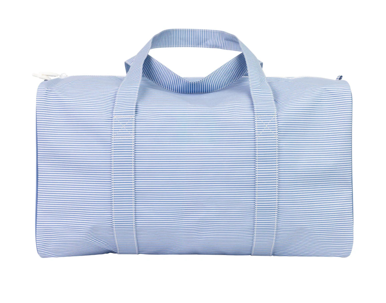 Navy Mini Stripe Duffle Bag by Apple of My Isla