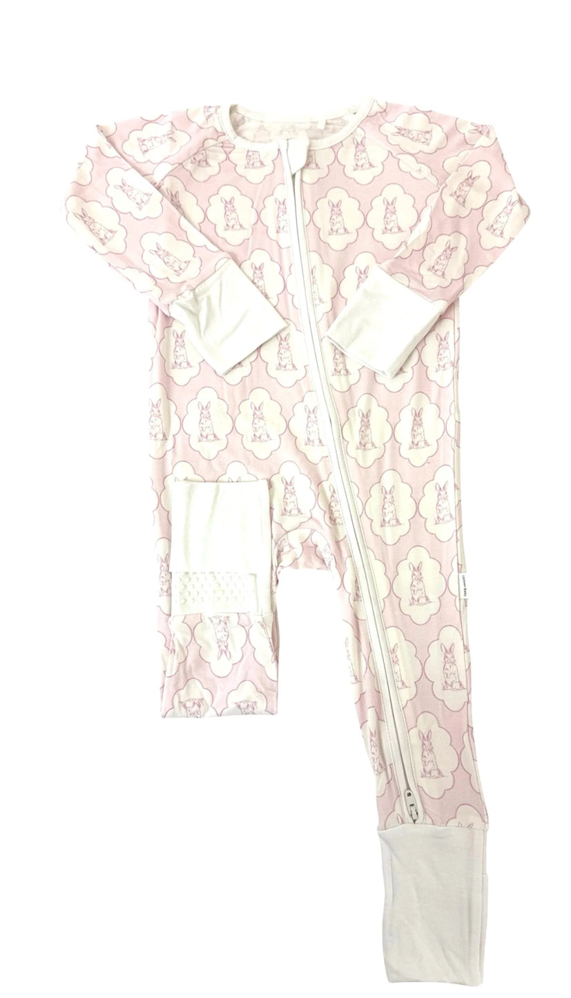 Pink Bunny Sleep Romper: The Uptown Baby