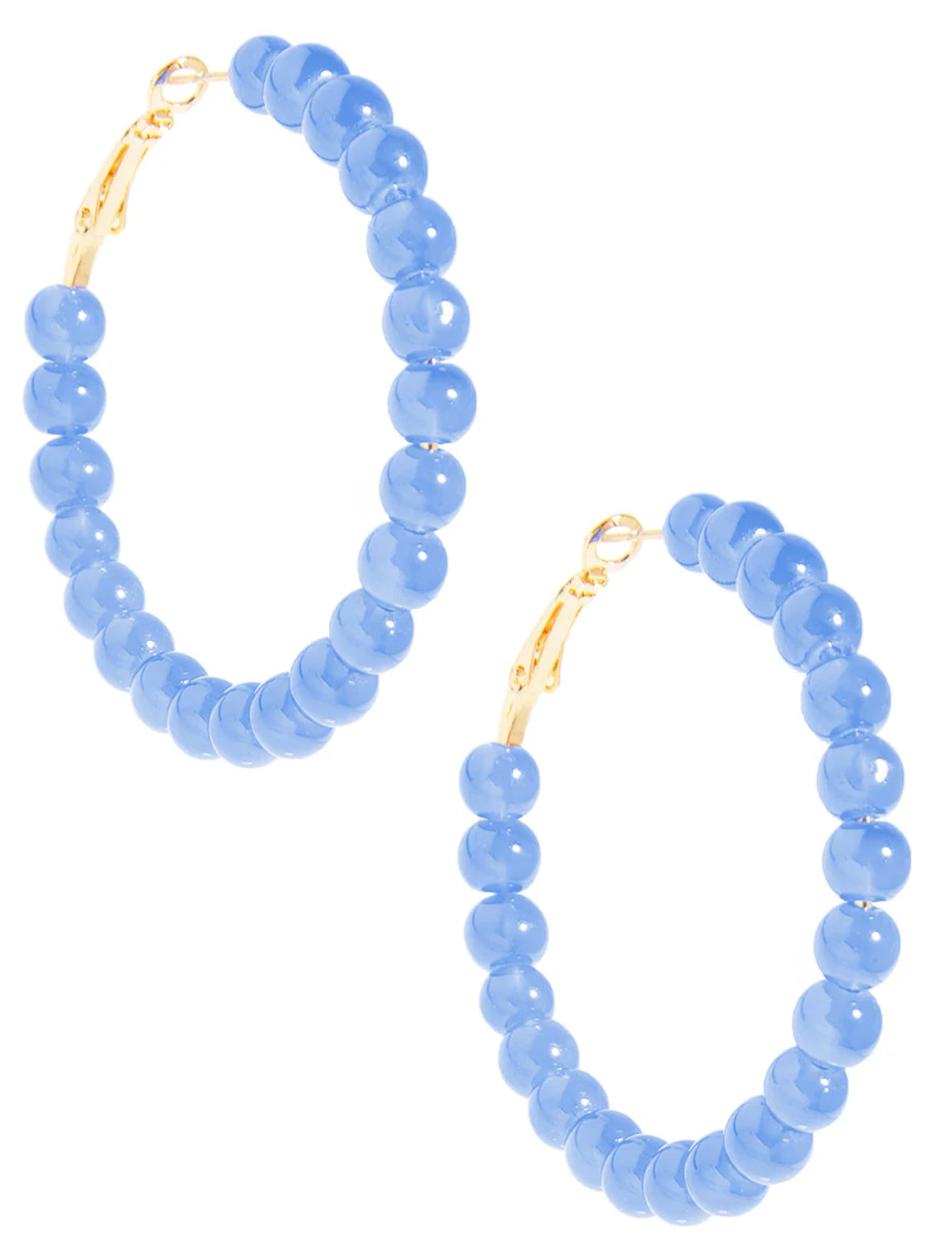 Layla Glass Bead Medium Hoop Earring