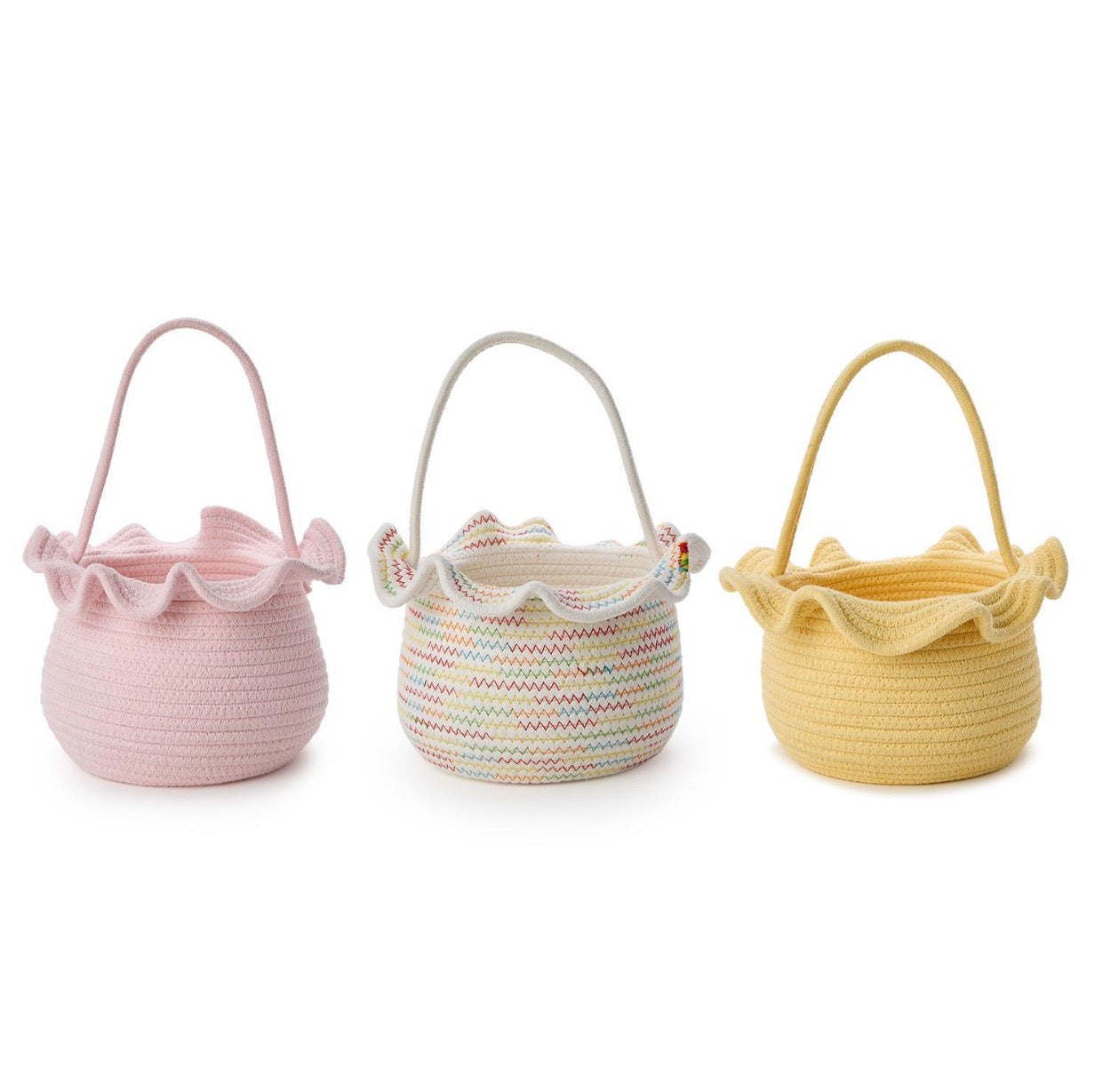 Ruffles Cotton Rope Basket