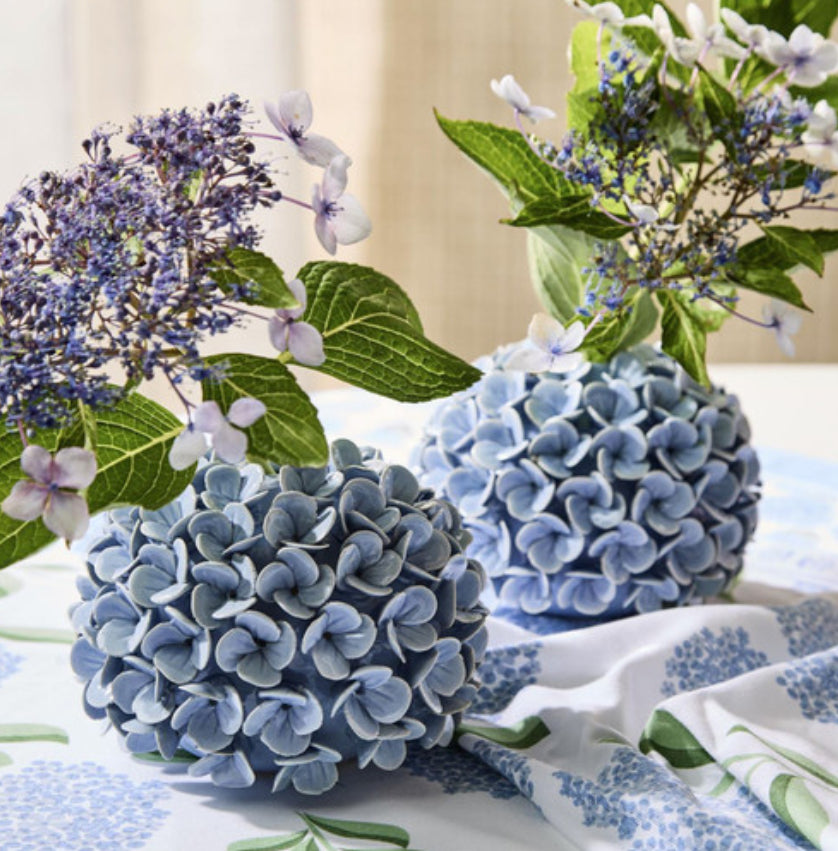 Two’s Company Hydrangea Flower Bud Vase/Taper Candle Holders