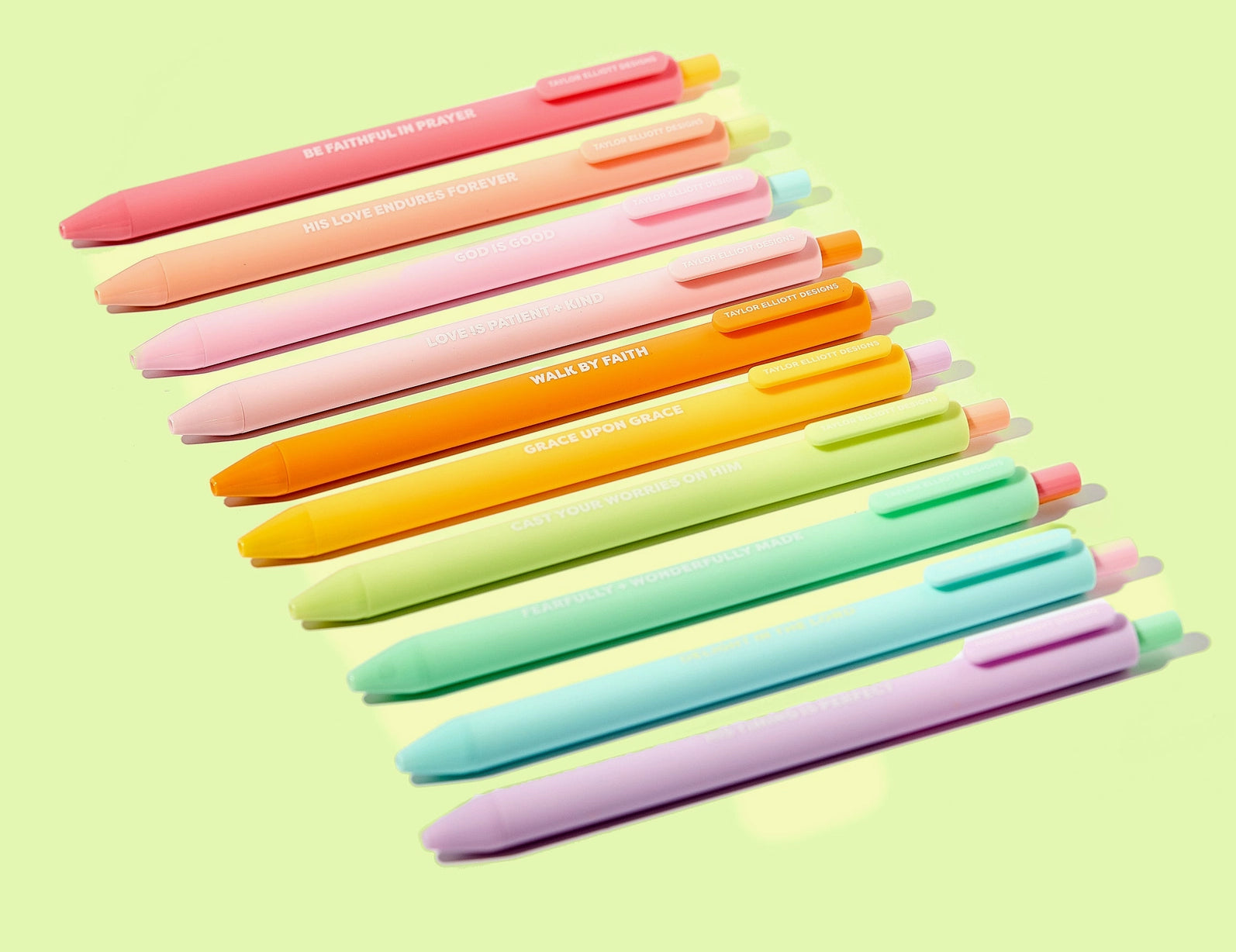 Faith Set of 10 Colored Gel Pens