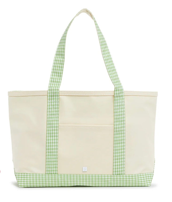 Medium Coated Canvas Tote by TRVL Design | Gingham Leaf