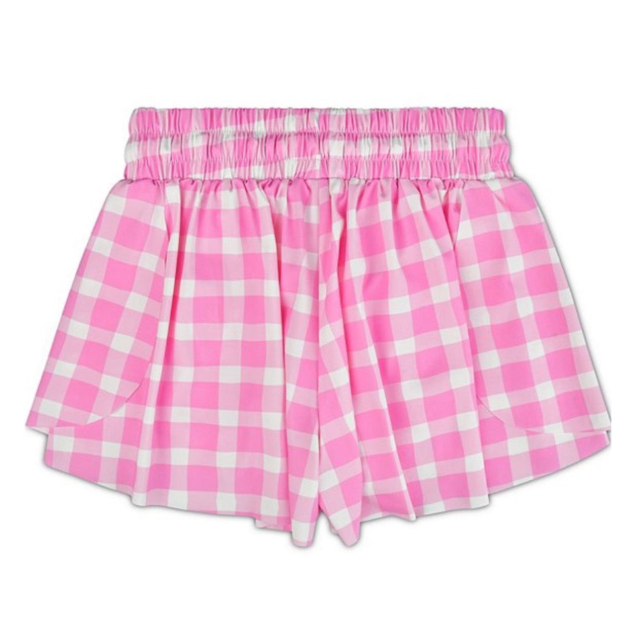 Pink Gingham Butterfly Shorts