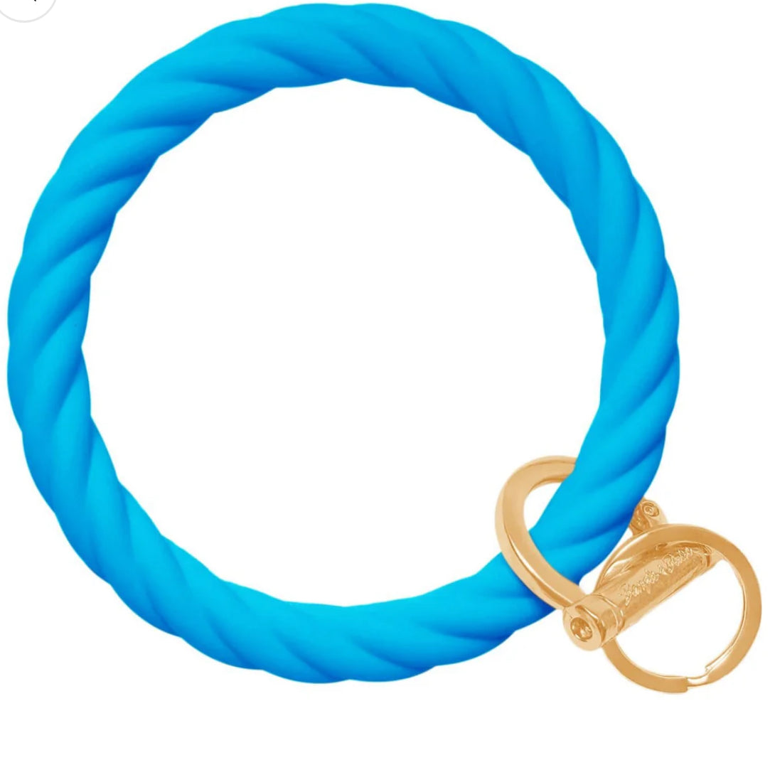 Twisted key ring bracelet