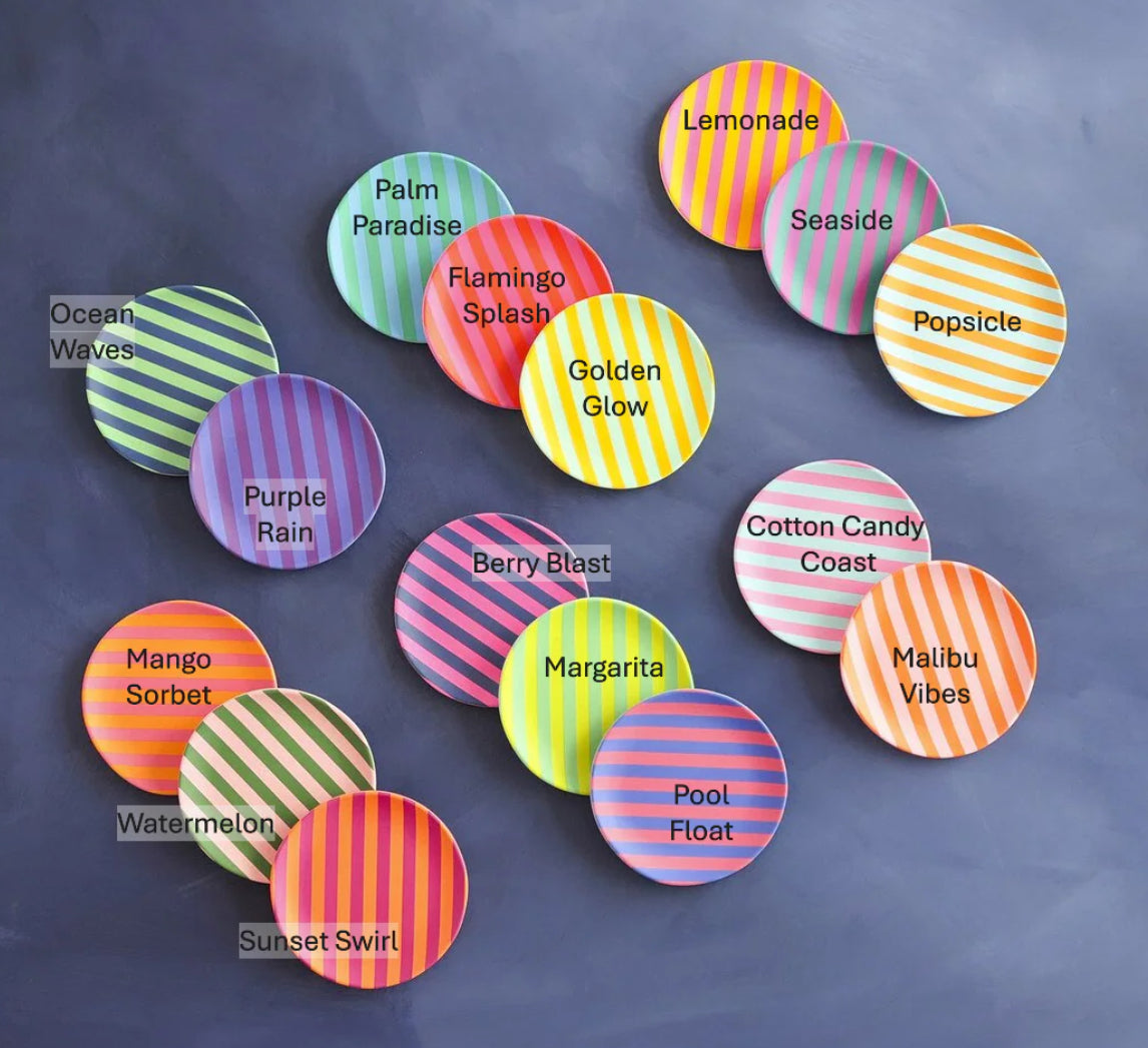 Stripe Melamine 6” Dessert Plate