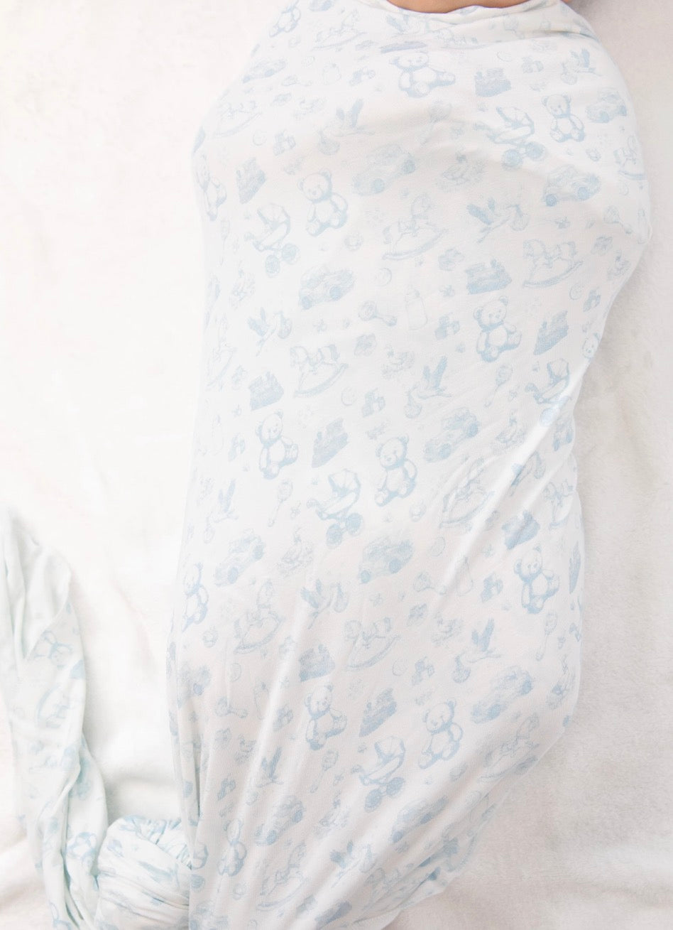 Nursery Toile Swaddle Blanket