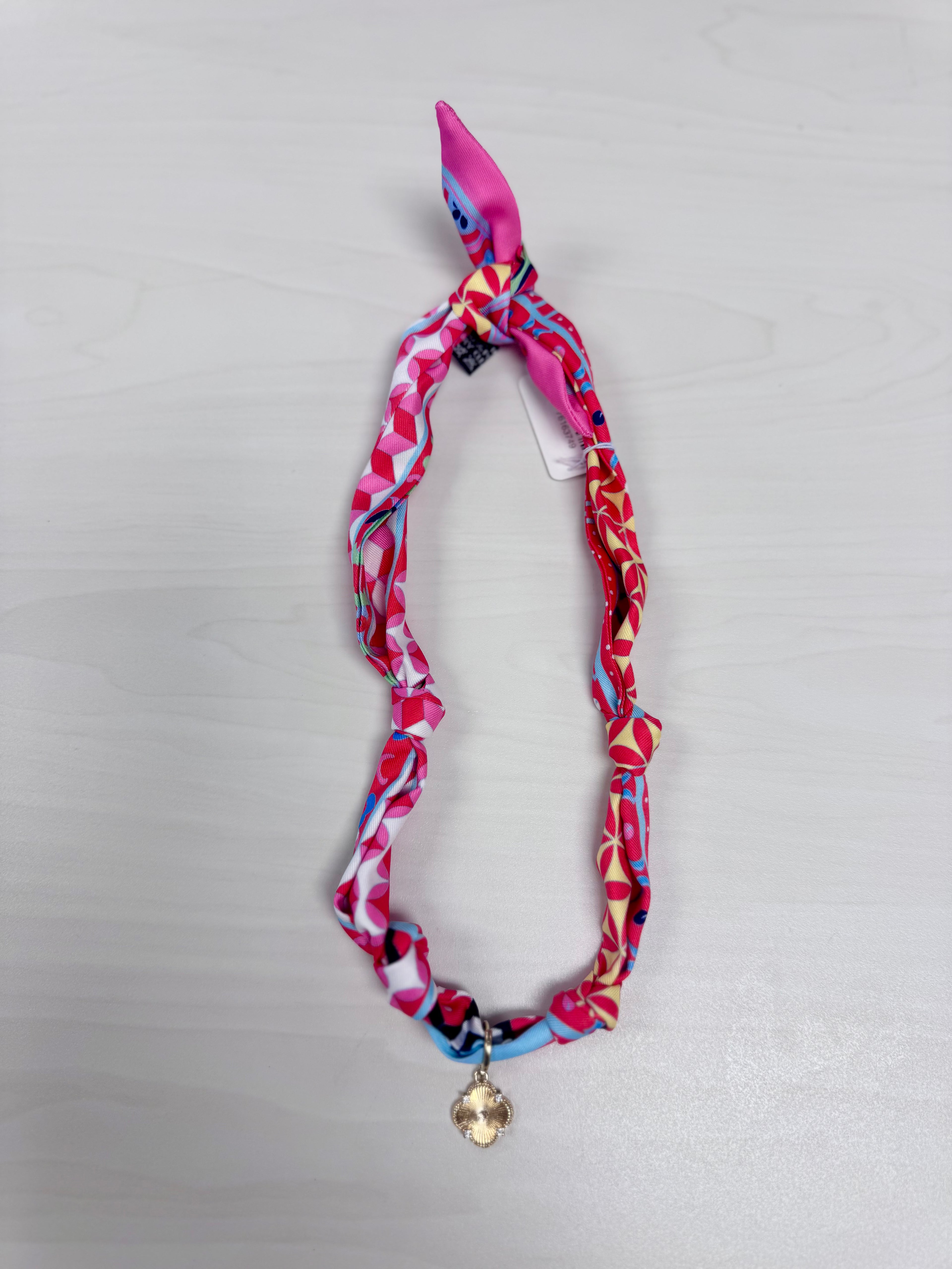 Clover Charm Scarf Necklace