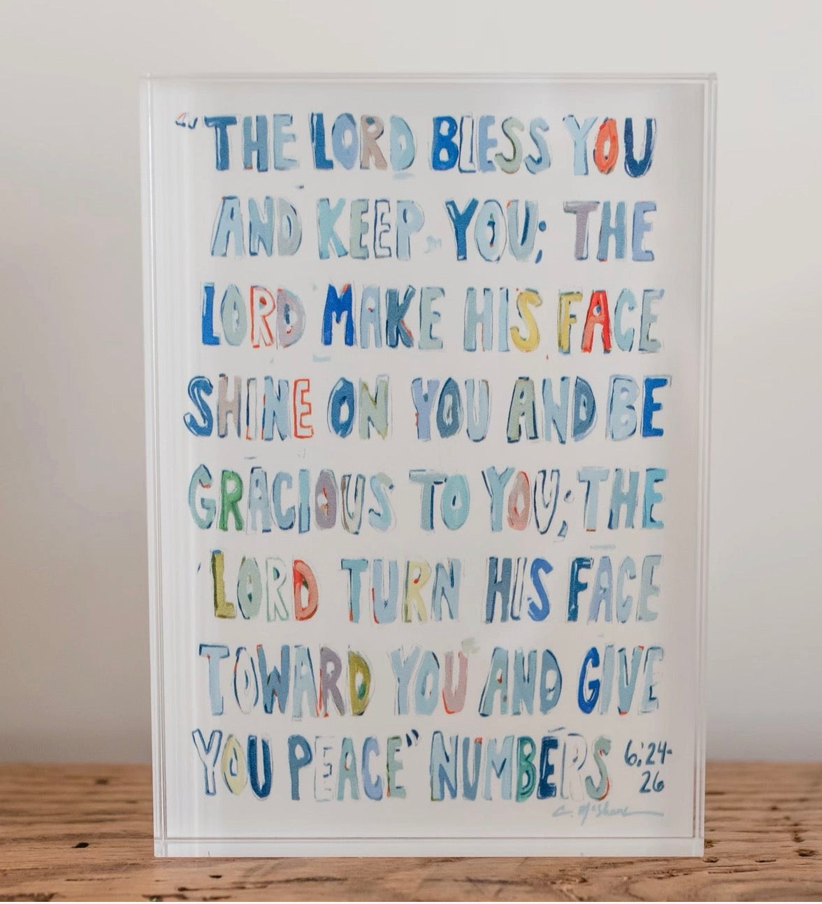Numbers 6:24-26 Acrylic Block