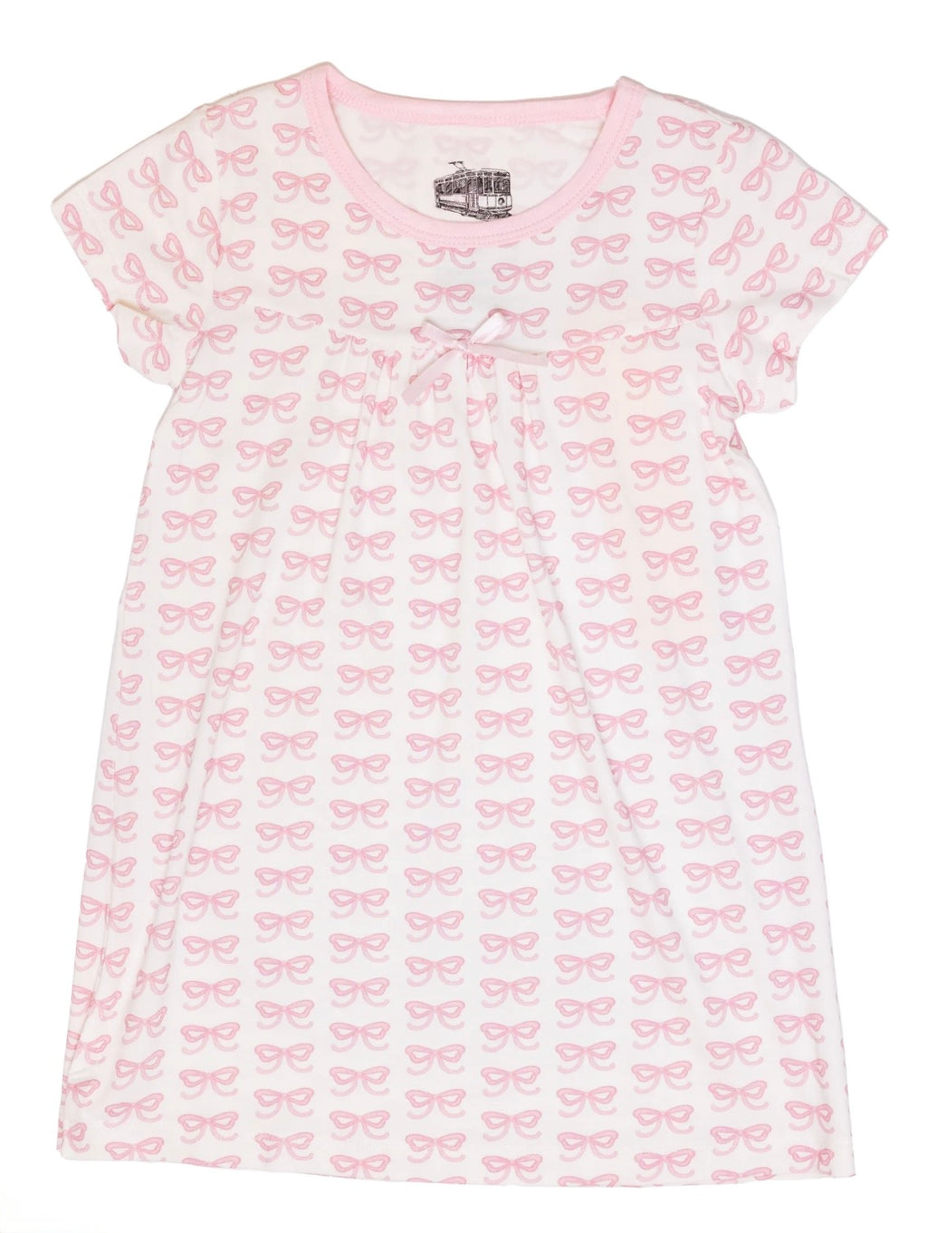 Pink Bows Short Sleeve Nightgown | The Uptown Baby