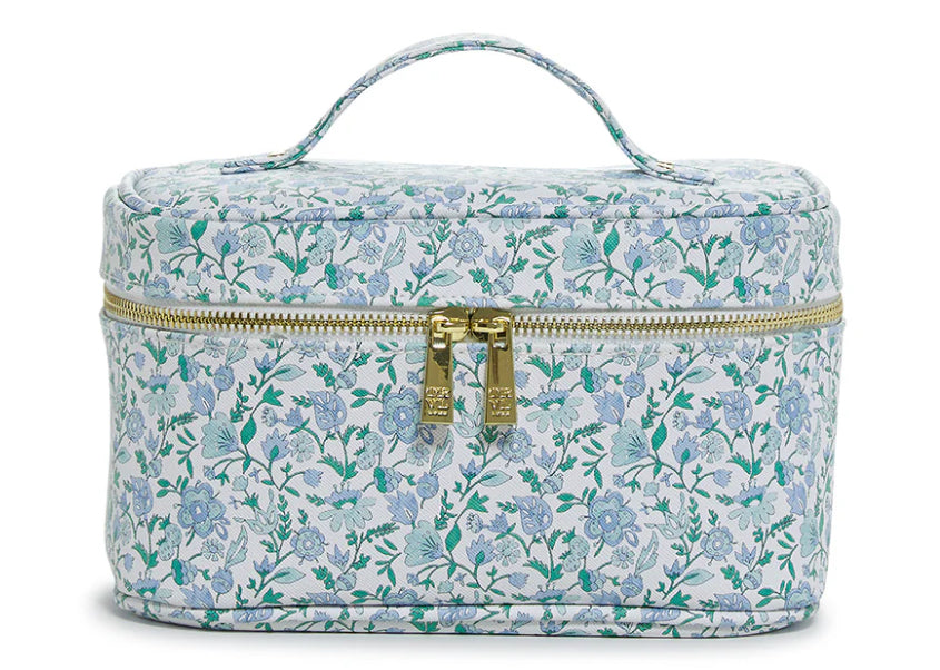 Luxe Hamptons Floral Cosmetic Train Case