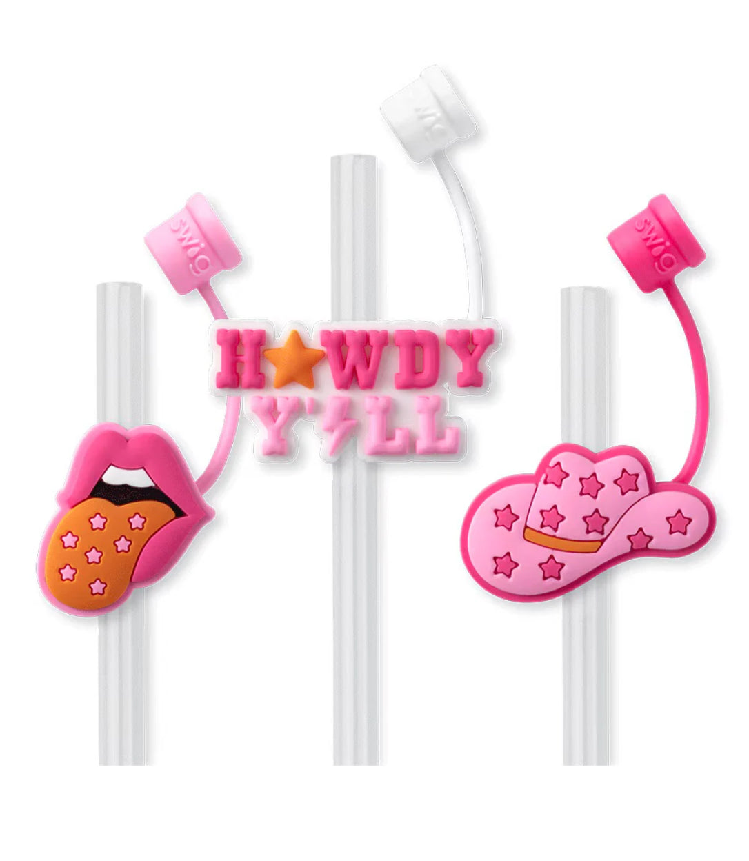 Howdy Y’all Straw Topper Set