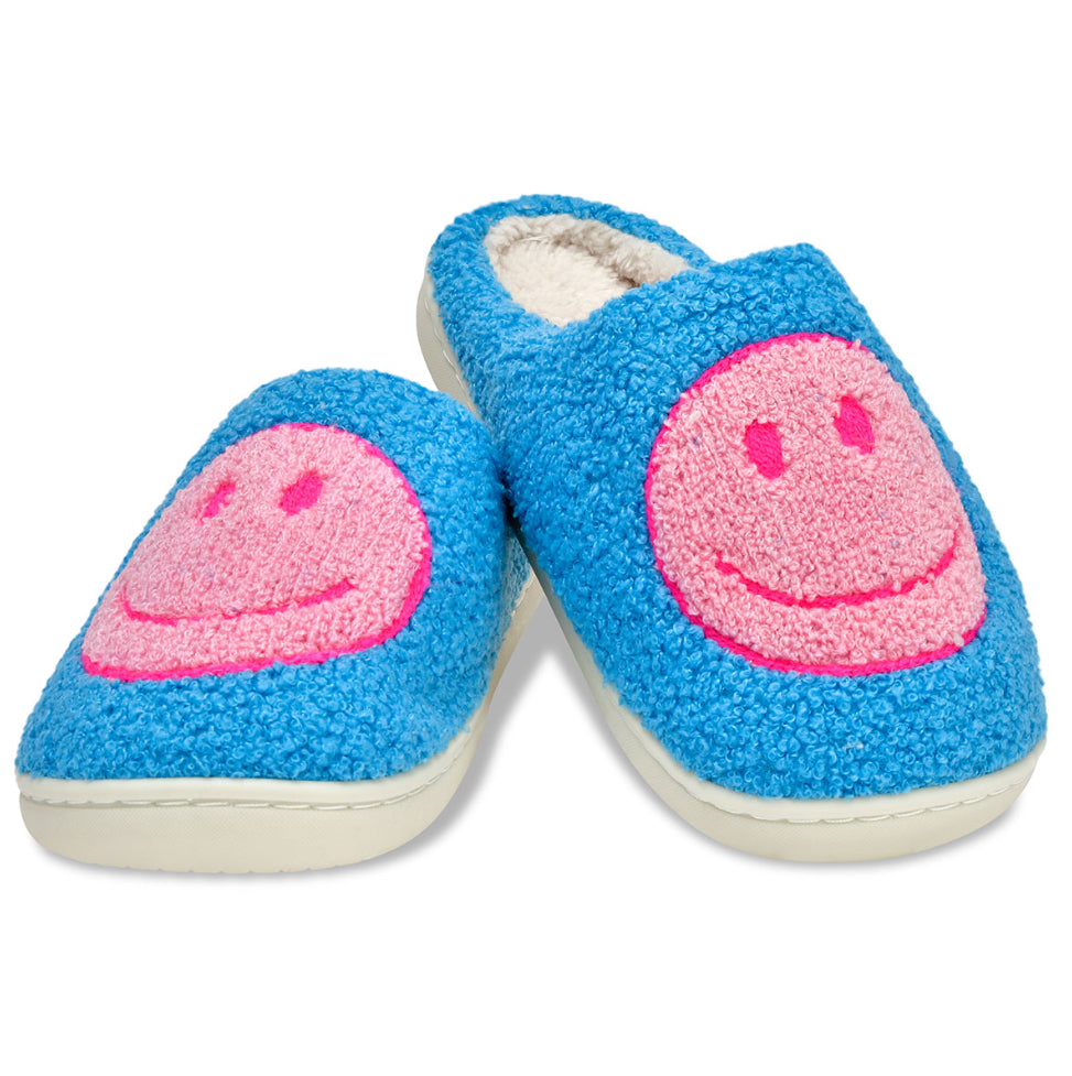Pink & Blue Happy Slippers