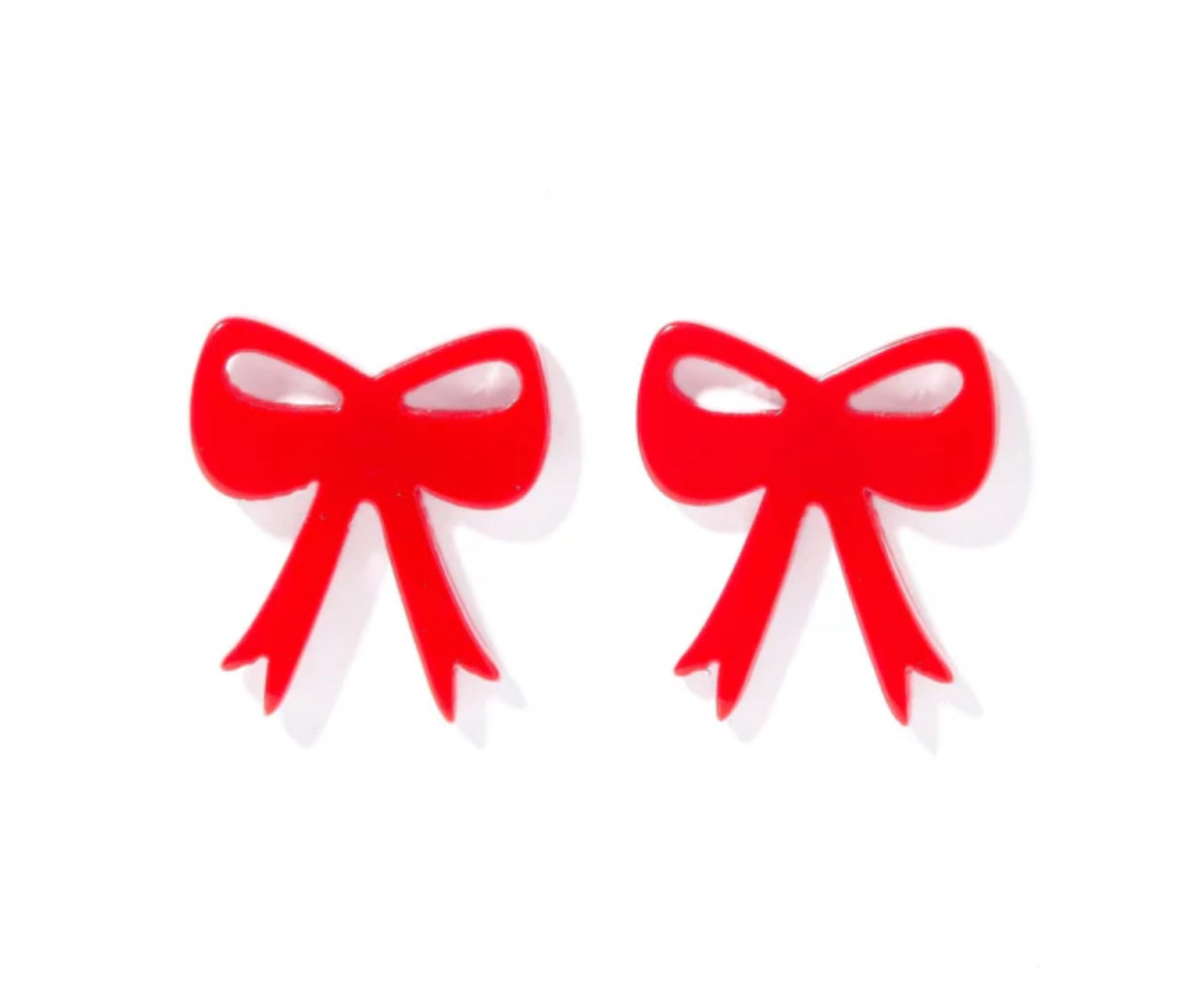 Sophia True Red Bow Studs