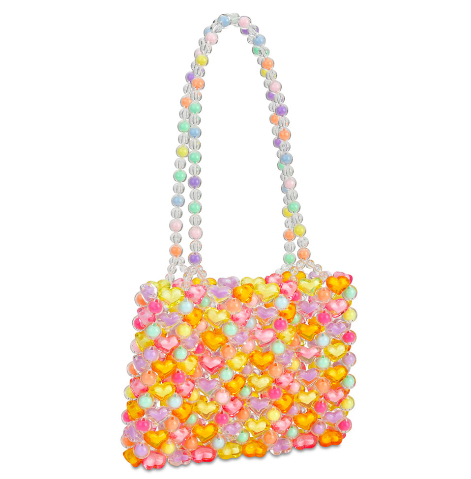 Beaded Hearts Pastel Clutch