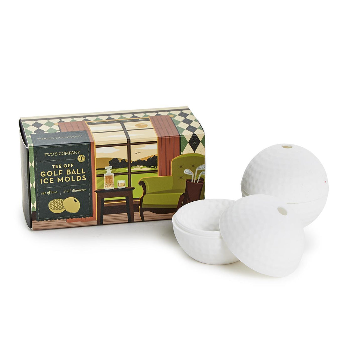 Golf Ball Ice Mold Set of 2