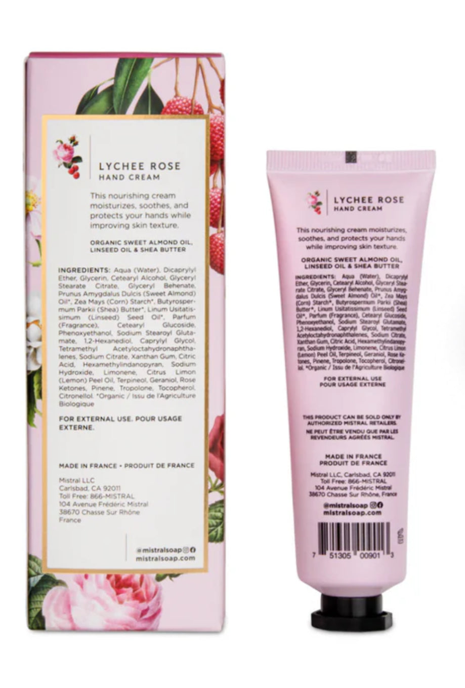 Mistral Luxe Hand Cream Lychee Rose