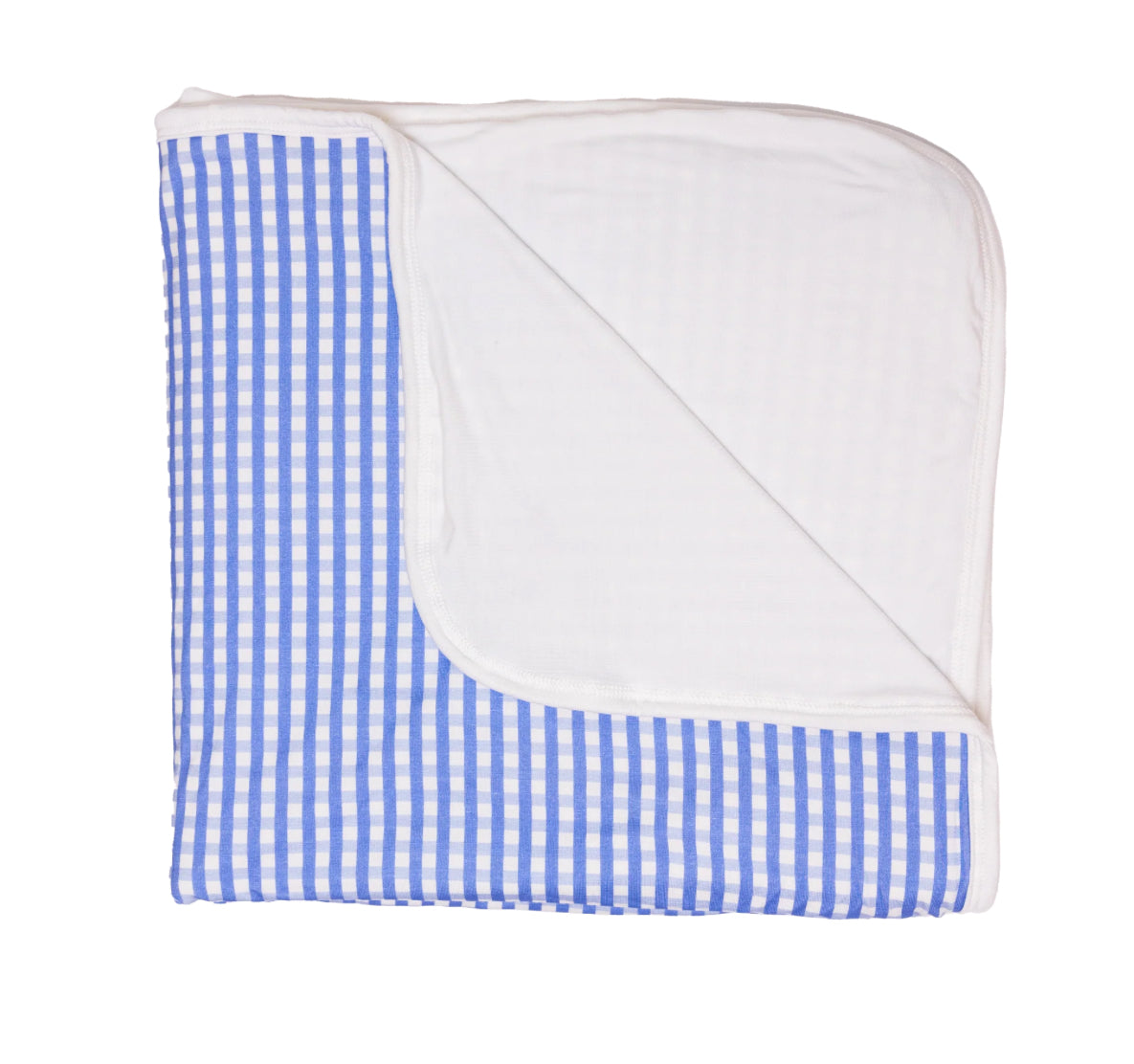 French Blue Gingham Blanket: The Uptown Baby