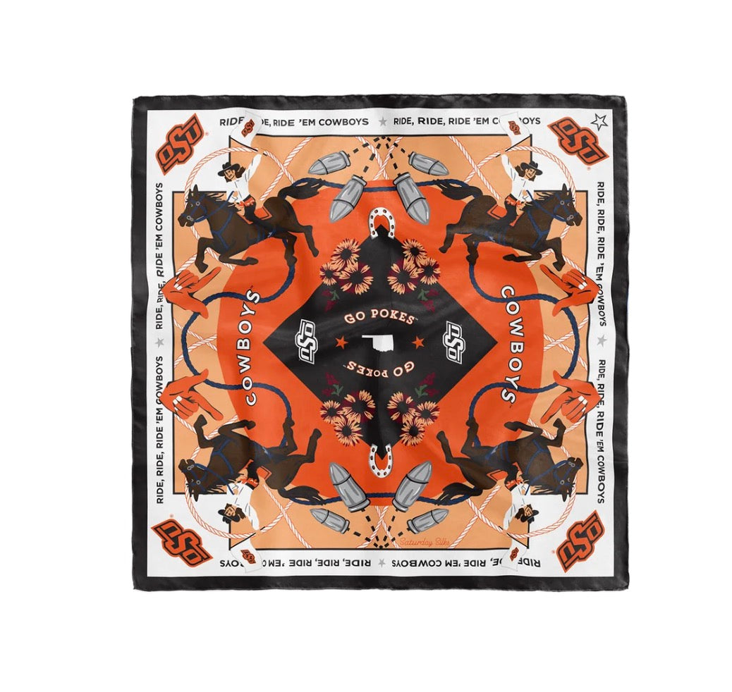 OSU Cowboys Pocket Scarf | Saturday Silks